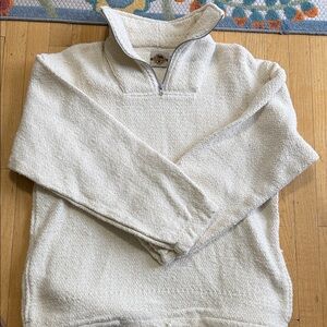 Men's Off-White Zip-Up Sweater